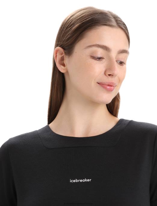 Icebreaker Kvinder zoneknit merino kortærmet t-shirt B00X657 tøj sort