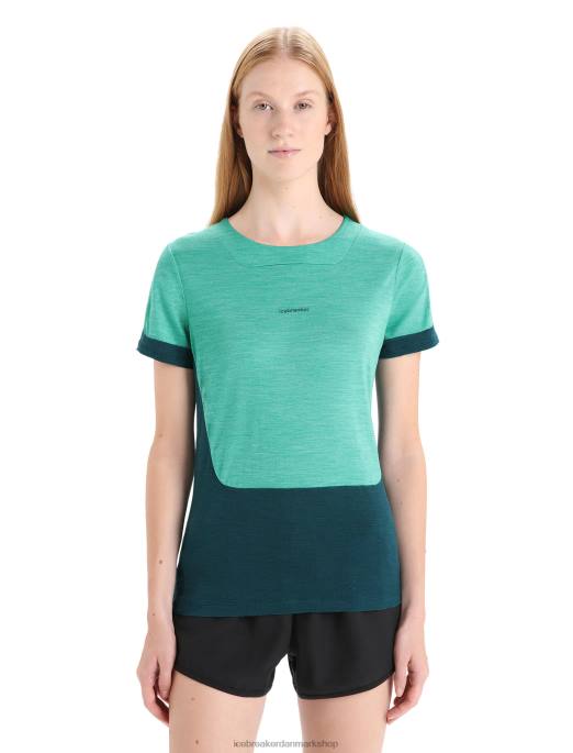 Icebreaker Kvinder zoneknit merino kortærmet t-shirt B00X658 tøj frisk lyng/grøn herlighed
