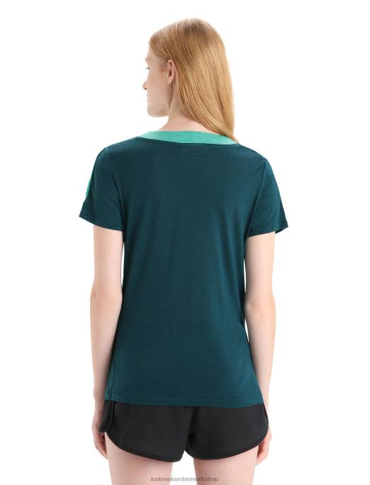 Icebreaker Kvinder zoneknit merino kortærmet t-shirt B00X658 tøj frisk lyng/grøn herlighed