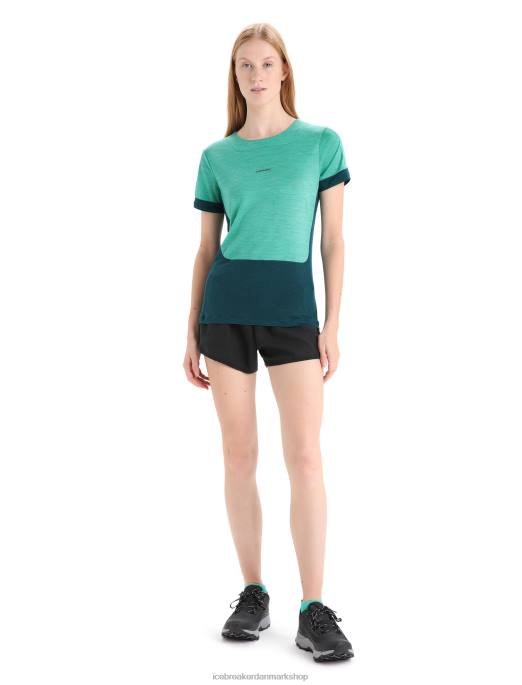 Icebreaker Kvinder zoneknit merino kortærmet t-shirt B00X658 tøj frisk lyng/grøn herlighed