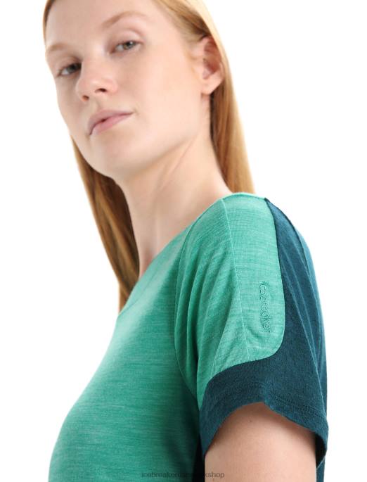 Icebreaker Kvinder zoneknit merino kortærmet t-shirt B00X658 tøj frisk lyng/grøn herlighed