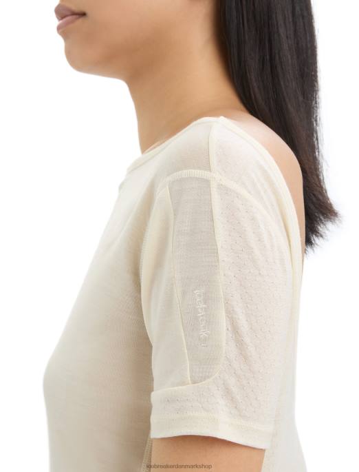 Icebreaker Kvinder zoneknit merino kortærmet t-shirt med scoop back B00X667 tøj kridt