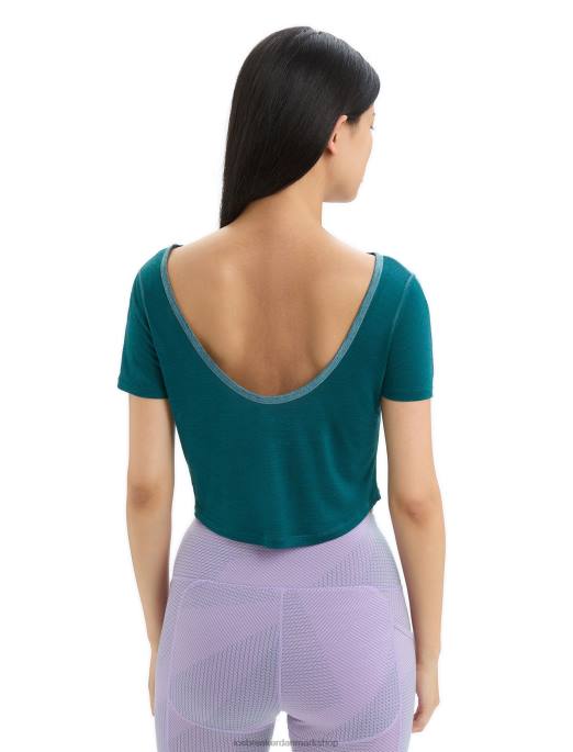 Icebreaker Kvinder zoneknit merino kortærmet t-shirt med scoop back B00X668 tøj grøn herlighedslyng