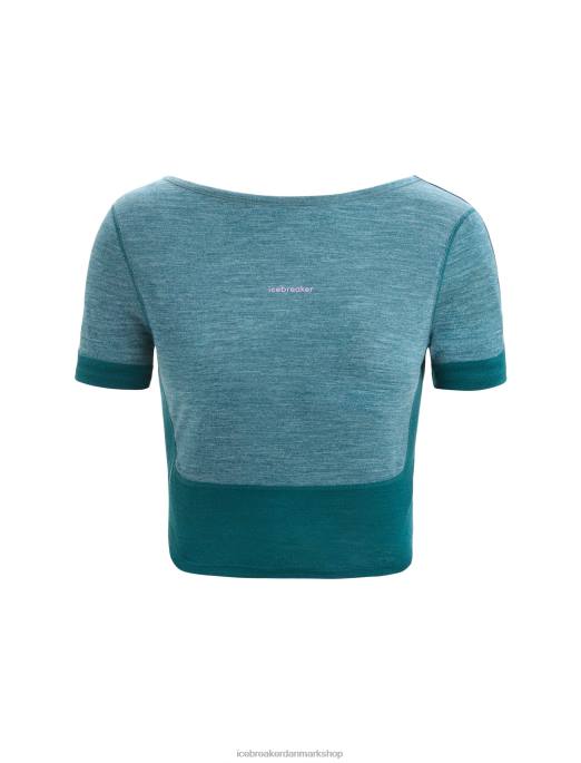 Icebreaker Kvinder zoneknit merino kortærmet t-shirt med scoop back B00X668 tøj grøn herlighedslyng
