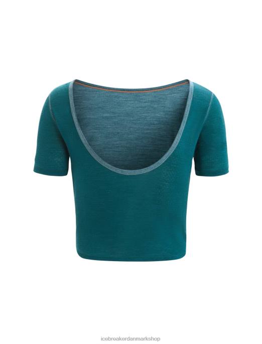 Icebreaker Kvinder zoneknit merino kortærmet t-shirt med scoop back B00X668 tøj grøn herlighedslyng