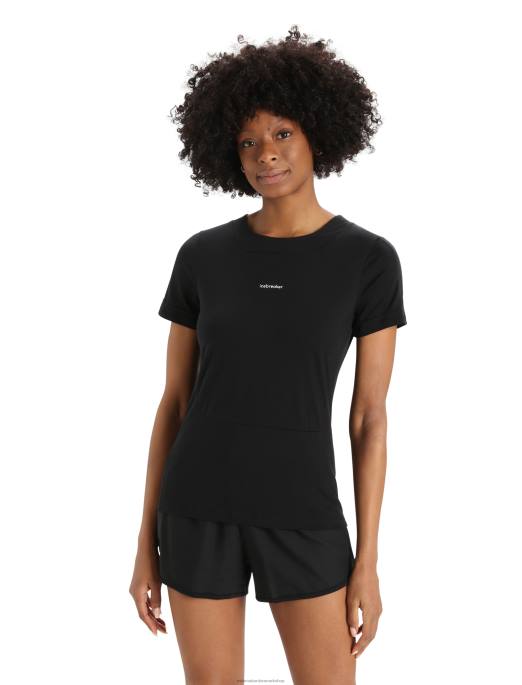 Icebreaker Kvinder zoneknit merino kortærmet t-shirt med slids bagpå B00X798 tøj sort