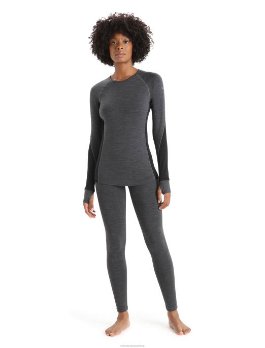 Icebreaker Kvinder bodyfitzone merino 260 zone langærmet crewe termo top B00X870 tøj jetlyng/sort