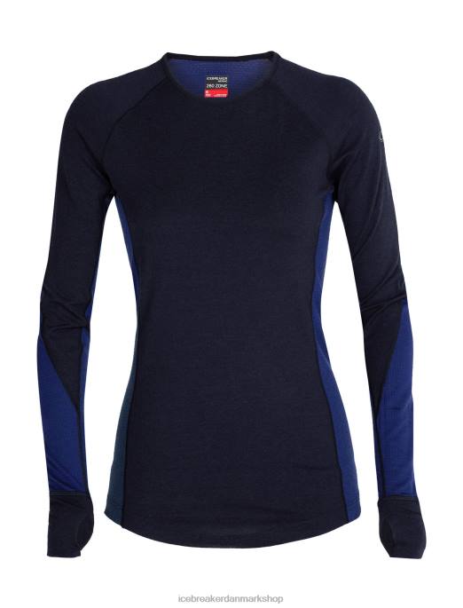 Icebreaker Kvinder bodyfitzone merino 260 zone langærmet crewe termo top B00X871 tøj midnatsflåde/kongelig flåde