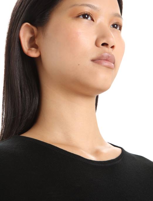 Icebreaker Kvinder merino 175 hverdags kortærmet crewe termo top B00X573 tøj sort