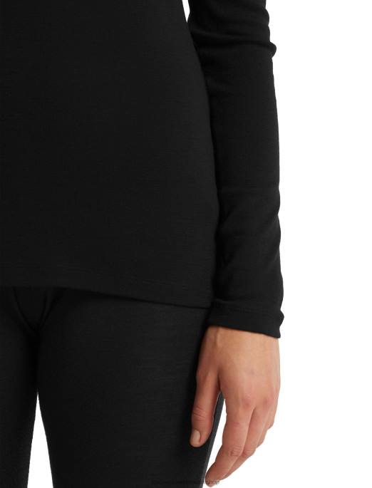 Icebreaker Kvinder merino 175 hverdags langærmet termisk top med halv lynlås B00X584 tøj sort