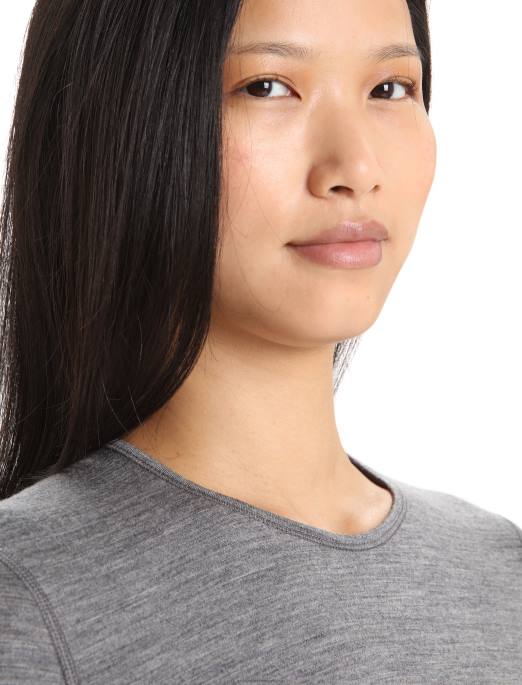 Icebreaker Kvinder merino 200 oasis langærmet crewe termo top B00X558 tøj grusstenslyng