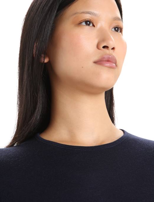 Icebreaker Kvinder merino 200 oasis langærmet crewe termo top B00X559 tøj midnatsflåde