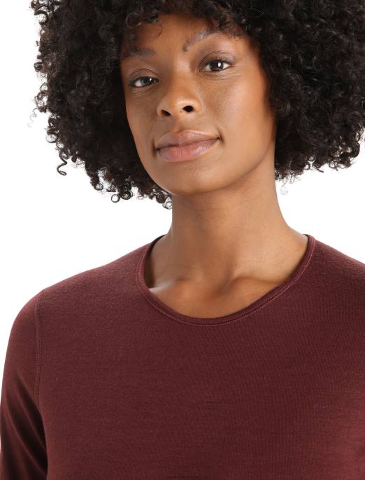 Icebreaker Kvinder merino 200 oasis langærmet crewe termo top B00X802 tøj espresso