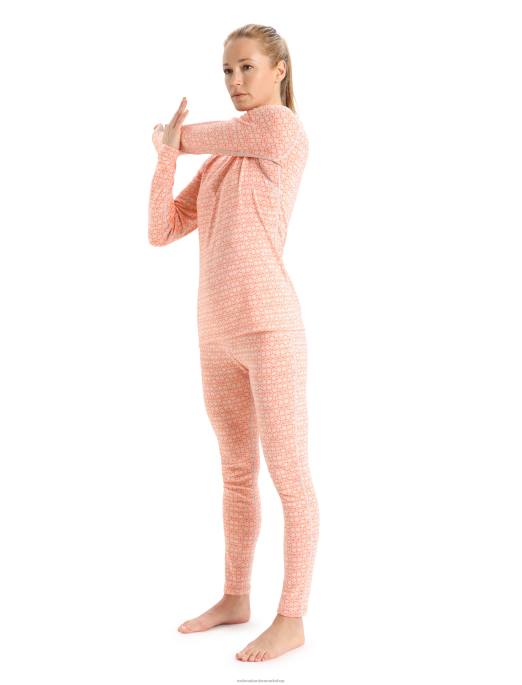 Icebreaker Kvinder merino 250 vertex langærmet crewe termisk top alpine geo B00X858 tøj sne/blink