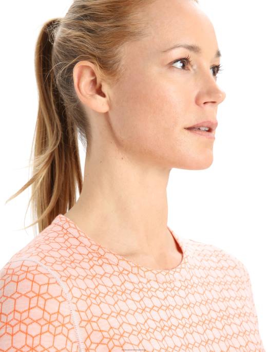 Icebreaker Kvinder merino 250 vertex langærmet crewe termisk top alpine geo B00X858 tøj sne/blink