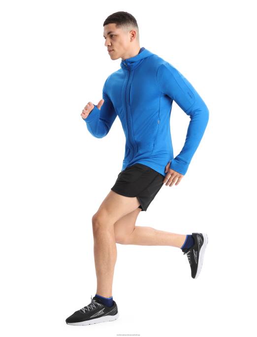 Icebreaker Mænd merino quantum iii langærmet hættetrøje med lynlås B00X203 tøj lazurit/kongelig flåde