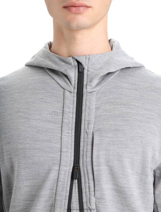 Icebreaker Mænd merino quantum iii langærmet hættetrøje med lynlås B00X205 tøj metrolyng/sort