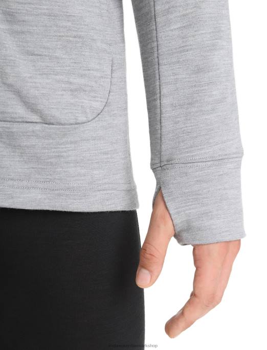 Icebreaker Mænd merino quantum iii langærmet hættetrøje med lynlås B00X205 tøj metrolyng/sort