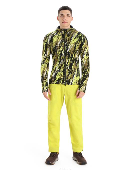 Icebreaker Mænd merino quantum iii langærmet hættetrøje med lynlås sedimentær B00X414 tøj sort/glans