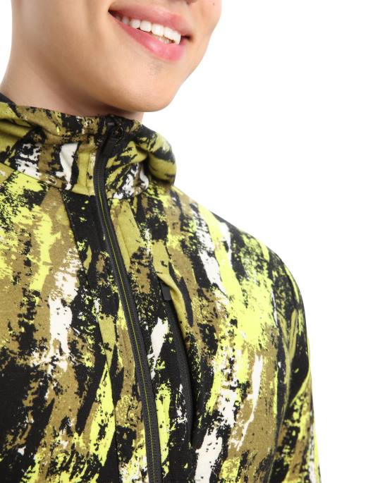 Icebreaker Mænd merino quantum iii langærmet hættetrøje med lynlås sedimentær B00X414 tøj sort/glans