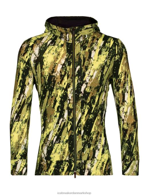 Icebreaker Mænd merino quantum iii langærmet hættetrøje med lynlås sedimentær B00X414 tøj sort/glans