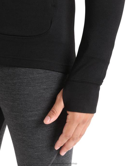 Icebreaker Mænd merino quantum iii langærmet lynlås B00X212 tøj sort