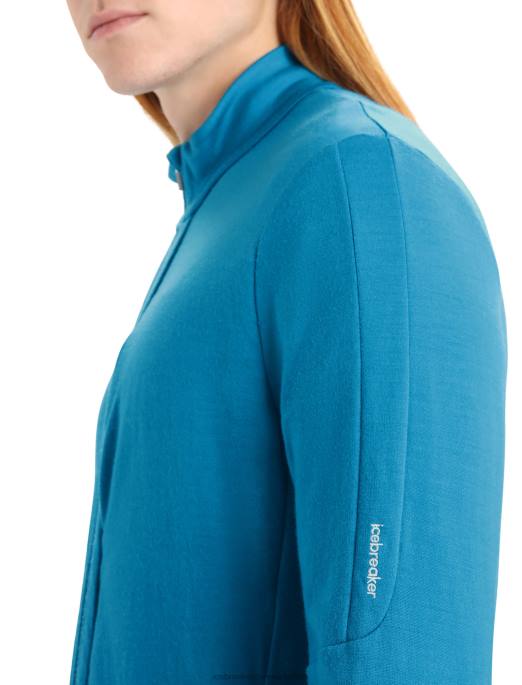 Icebreaker Mænd merino quantum iii langærmet lynlås B00X213 tøj geo blå