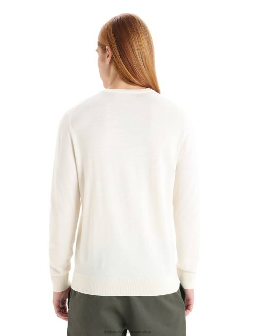 Icebreaker Mænd merino wilcox langærmet sweater med v-hals B00X226 tøj kridt