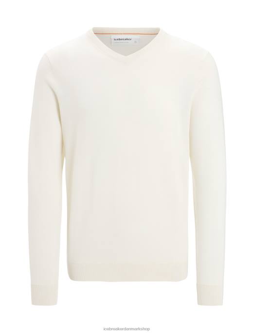 Icebreaker Mænd merino wilcox langærmet sweater med v-hals B00X226 tøj kridt