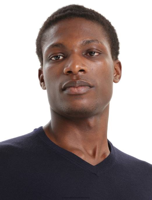 Icebreaker Mænd merino wilcox langærmet sweater med v-hals B00X227 tøj midnatsflåde