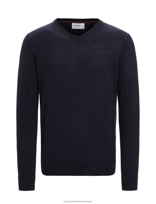 Icebreaker Mænd merino wilcox langærmet sweater med v-hals B00X227 tøj midnatsflåde