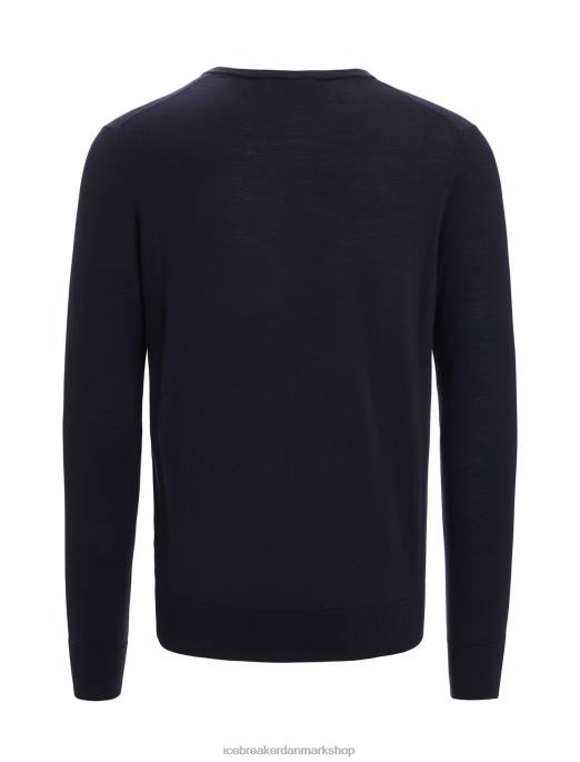 Icebreaker Mænd merino wilcox langærmet sweater med v-hals B00X227 tøj midnatsflåde
