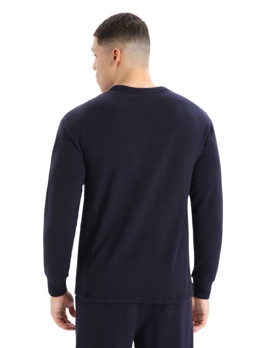Icebreaker Mænd realfleece merino dalston langærmet sweatshirt B00X398 tøj midnatsflåde