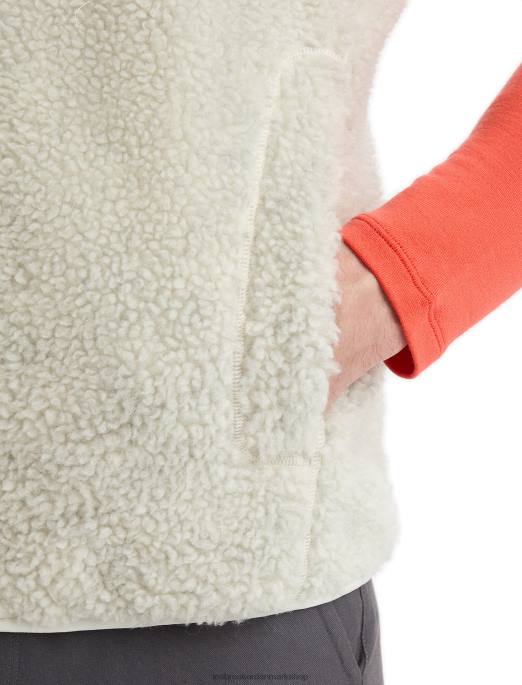 Icebreaker Mænd realfleece merino vest med høj luv B00X234 tøj ecru lyng/sne