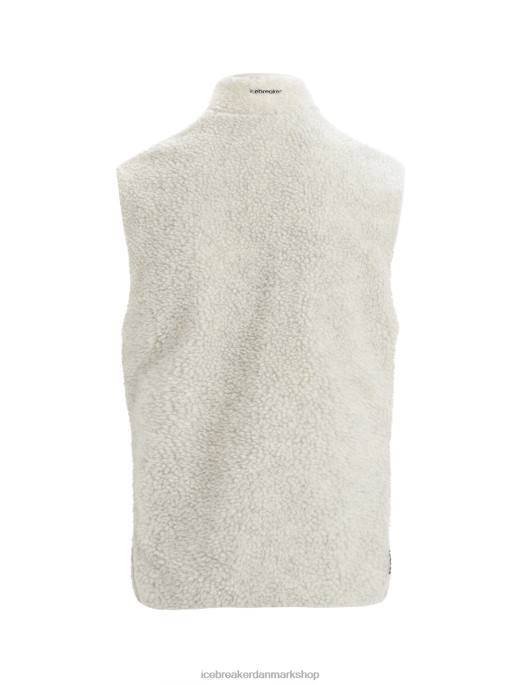 Icebreaker Mænd realfleece merino vest med høj luv B00X234 tøj ecru lyng/sne