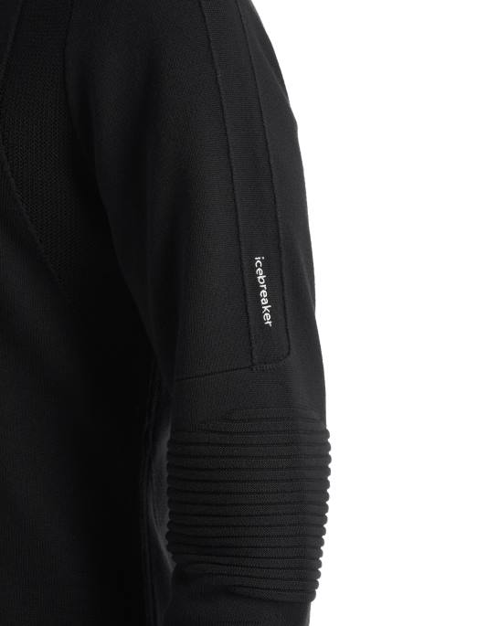 Icebreaker Mænd zoneknit merino langærmet halv lynlås B00X231 tøj sort