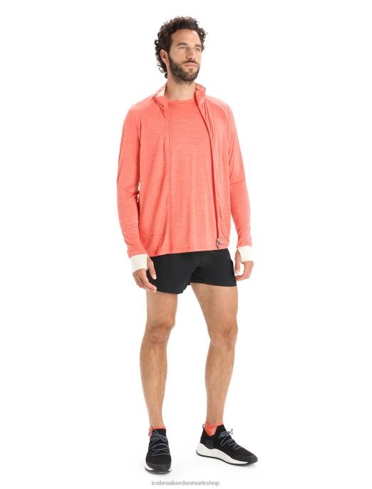 Icebreaker Mænd zoneknit merino langærmet lynlås top B00X230 tøj pulserende jordlyng/kridt