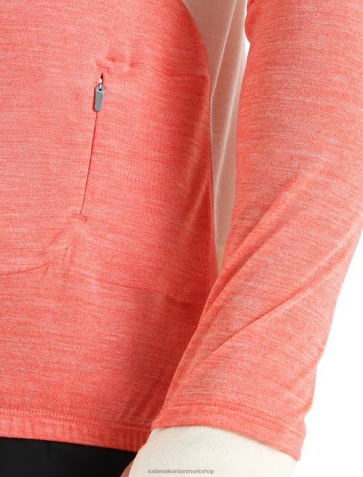 Icebreaker Mænd zoneknit merino langærmet lynlås top B00X230 tøj pulserende jordlyng/kridt