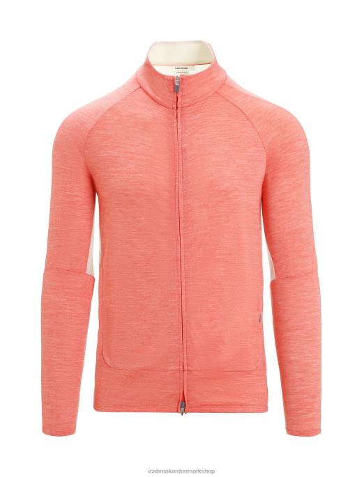 Icebreaker Mænd zoneknit merino langærmet lynlås top B00X230 tøj pulserende jordlyng/kridt