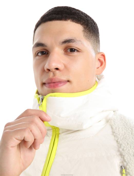 Icebreaker Mænd realfleece merino høj luv langærmet hætte med lynlås B00X415 tøj ecru lyng/sne