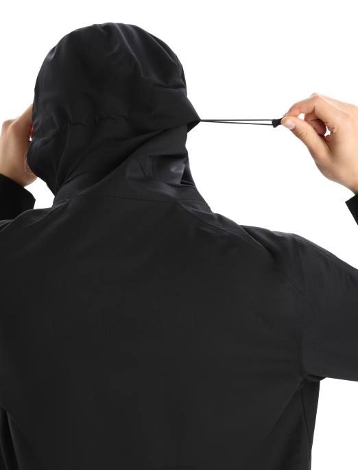 Icebreaker Mænd shell+ merino jakke med hætte B00X393 tøj sort