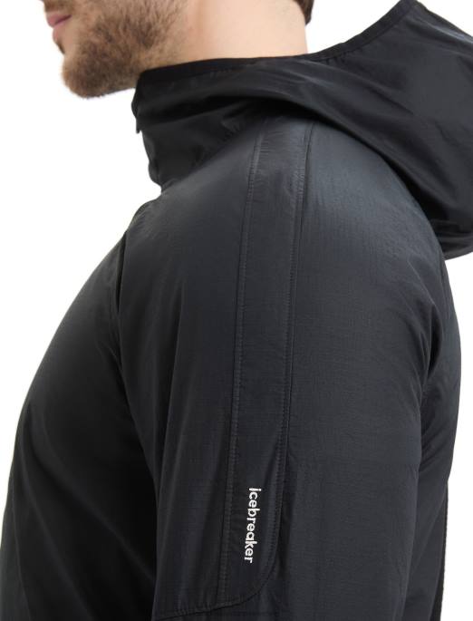 Icebreaker Mænd shell+ vindjakke i merino bomuld B00X237 tøj sort