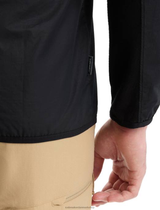 Icebreaker Mænd shell+ vindjakke i merino bomuld B00X237 tøj sort