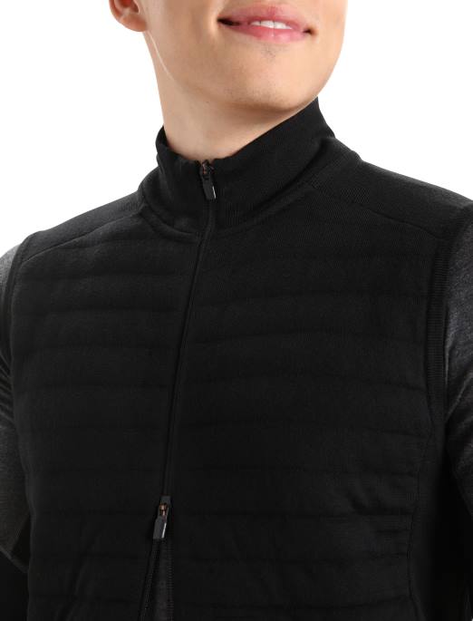 Icebreaker Mænd zoneknit merino isoleret vest B00X236 tøj sort
