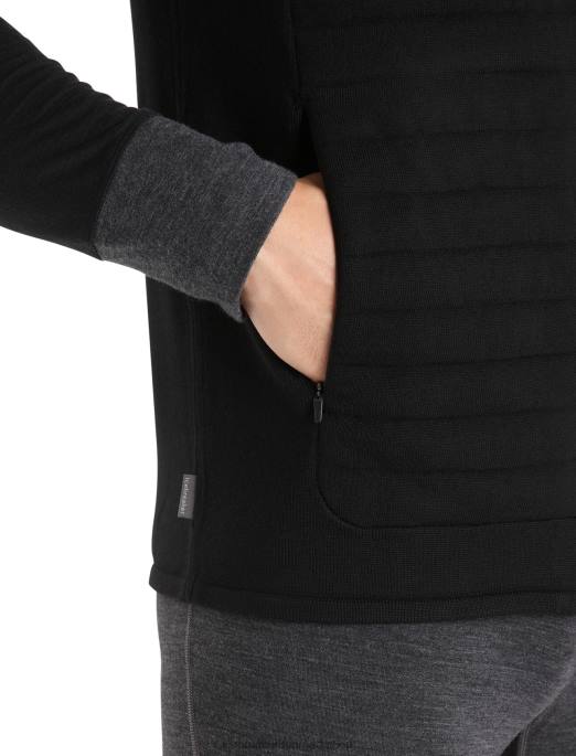 Icebreaker Mænd zoneknit merino isoleret vest B00X236 tøj sort
