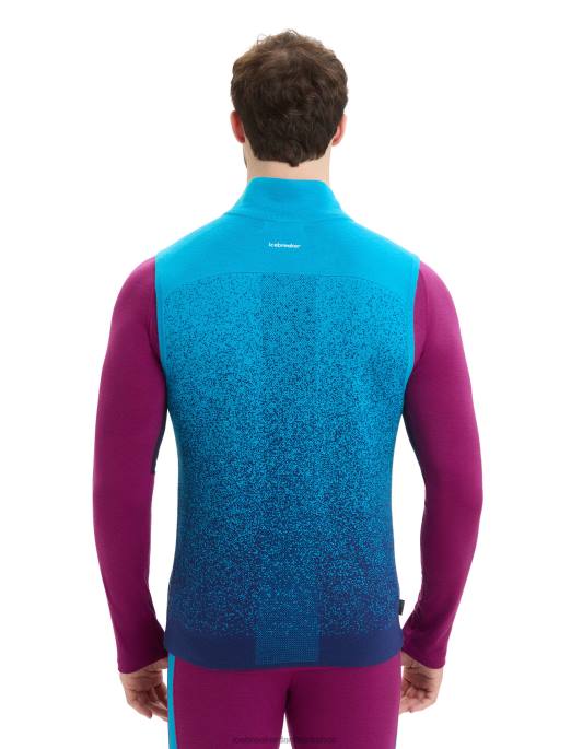 Icebreaker Mænd zoneknit merino isoleret vest i dybet B00X240 tøj geo blå/kongelig marine