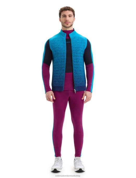 Icebreaker Mænd zoneknit merino isoleret vest i dybet B00X240 tøj geo blå/kongelig marine