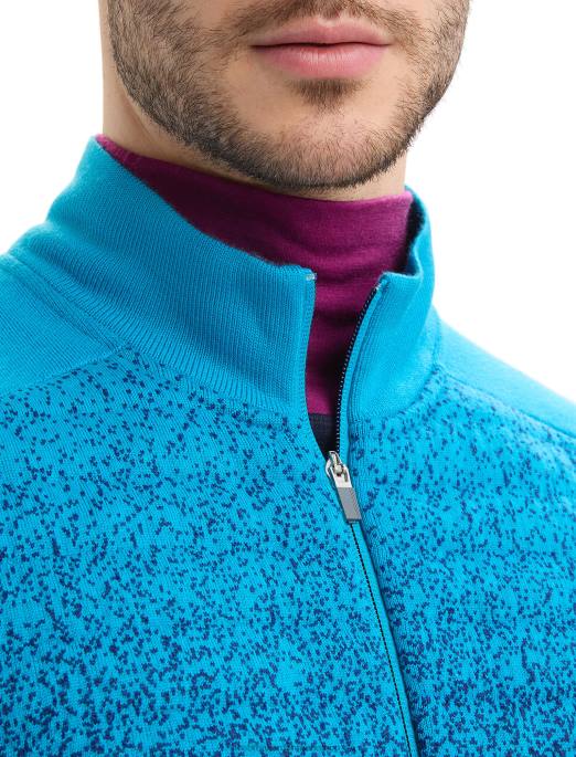 Icebreaker Mænd zoneknit merino isoleret vest i dybet B00X240 tøj geo blå/kongelig marine