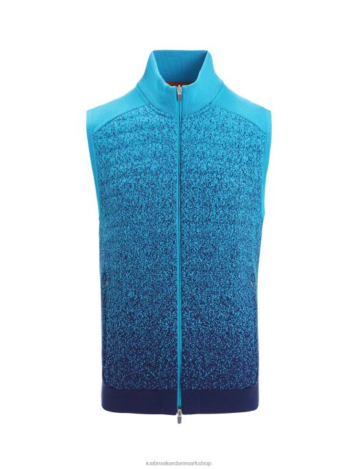 Icebreaker Mænd zoneknit merino isoleret vest i dybet B00X240 tøj geo blå/kongelig marine