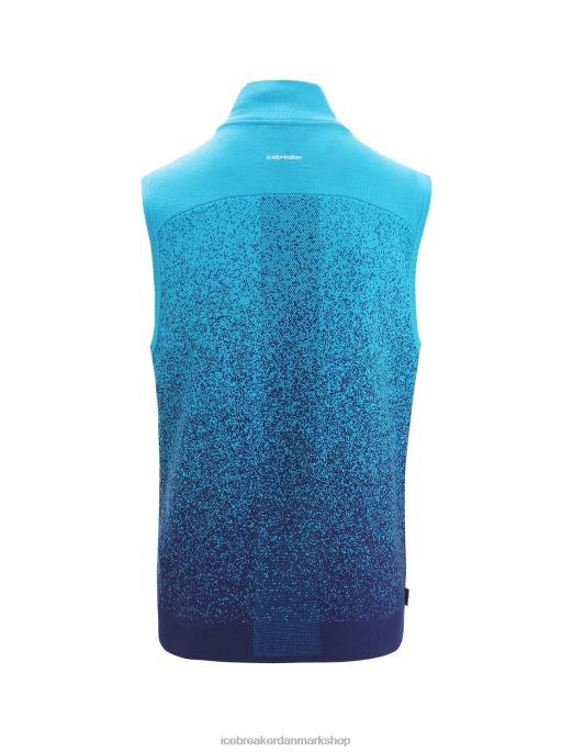 Icebreaker Mænd zoneknit merino isoleret vest i dybet B00X240 tøj geo blå/kongelig marine
